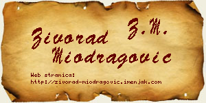 Živorad Miodragović vizit kartica